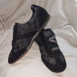 COACH blackleather velcro sneakers